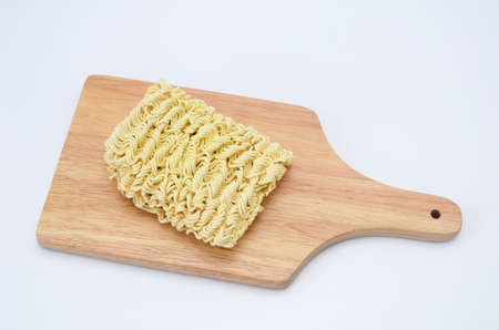 Instant noodles, isolated on white backgroundの写真素材