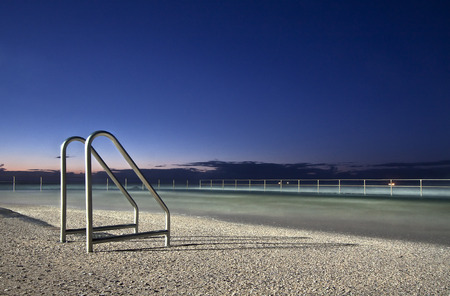 Beached Swimming Poolの写真素材