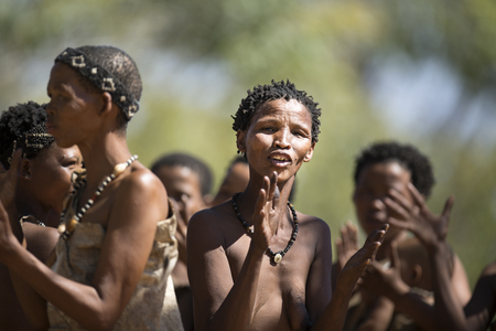 San Bushwomen singing & dancingのeditorial素材