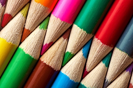 close-up picture of multicolor pencilsの写真素材