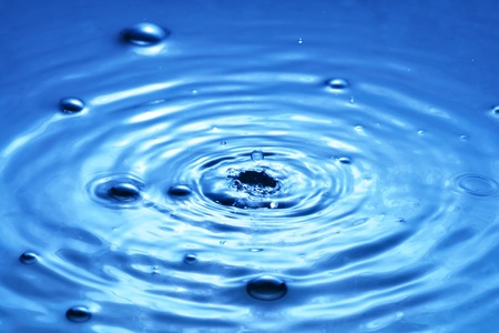 beautiful splash of water blue drops