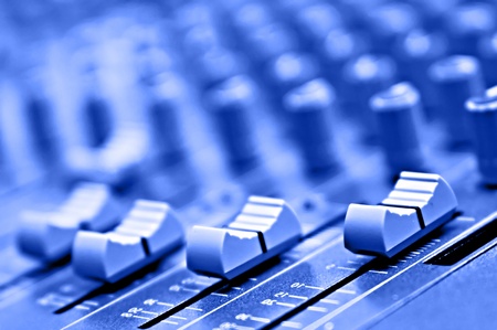equipment recording studio in blue colour