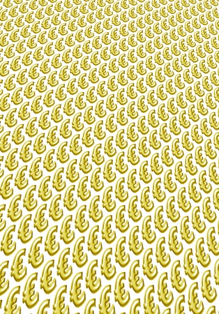 several 3-D markings euro gold multi-lineの写真素材