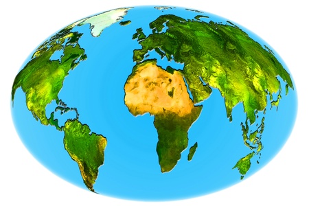 Planet earth with all countries of the worldの写真素材