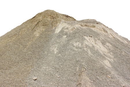 a white sand dune in a sand pitの写真素材