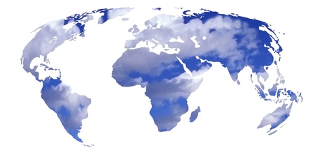 the planet ground or planisphere with a cloudy skyの写真素材