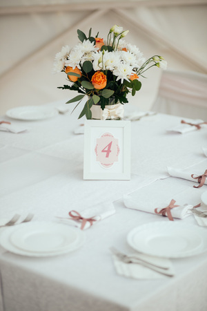 Table set for an event party or wedding