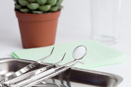 preparation of dental instruments before work close up