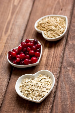 concept healthy for heart food on wooden background close upの写真素材