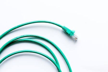 concept network internet cable on white background top view.の写真素材