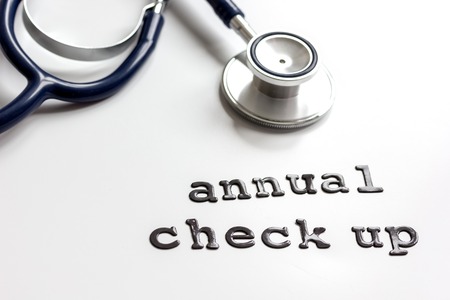 concept time health check up on white backgroundの写真素材