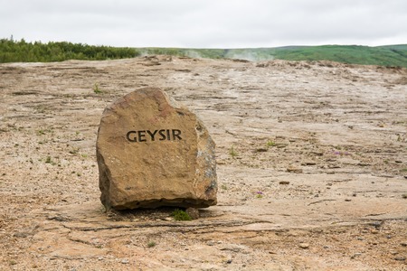 The Geyser at the Haukadalur geothermal area, Icelandの写真素材