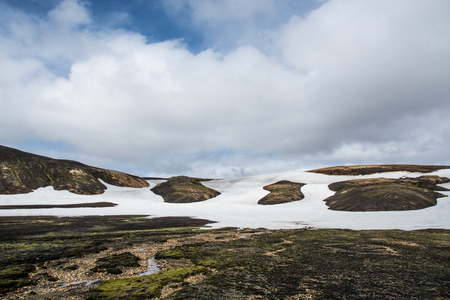 Landscape in the National Park in Icelandの写真素材