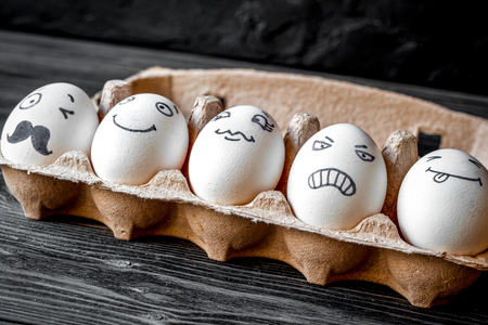 concept social networks communication and emotions - eggsの写真素材