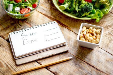 concept diet, slimming plan with vegetablesの写真素材