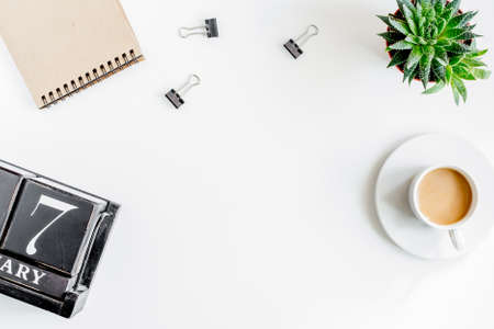 set for business strategy on table background top view space for textの写真素材