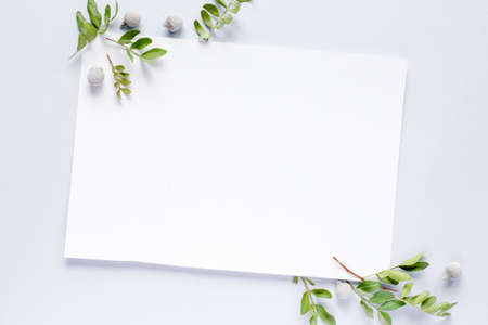 calligraphy floral pattern top view mock up