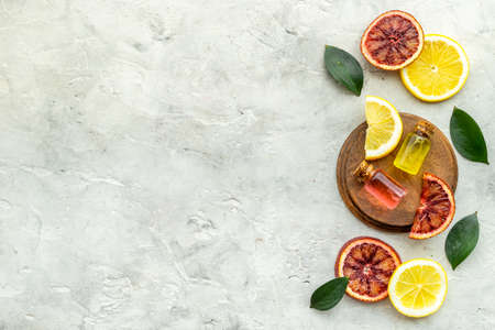 Beauty care serum with vitamin c and citrusの写真素材
