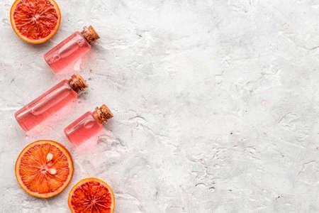 Red oranges essential oil with vitamin c for beauty care aroma therapyの写真素材