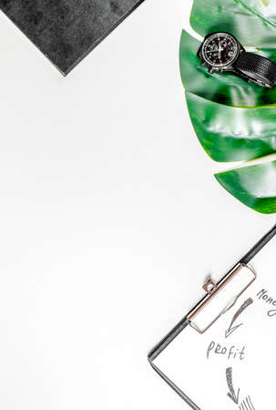 company strategy development in business on office desk background top viewの写真素材