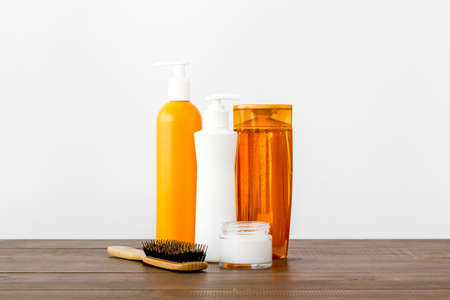 Hair care set with shampoo and comb