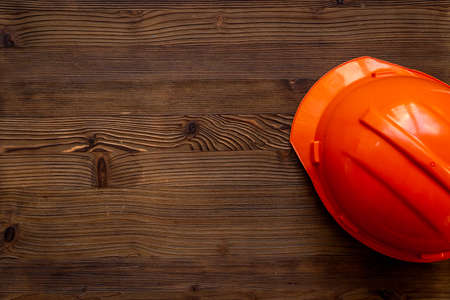 Engineer safety construction helmet top view. Construction conceptの写真素材