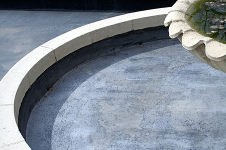Circular stone fountain, emptyの写真素材