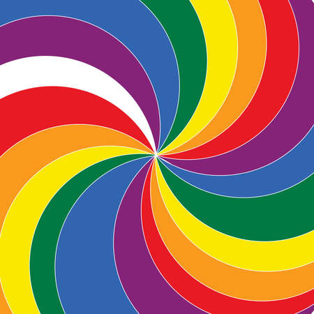 Bright lgbt background. Swirl in rainbow colors. Template for lgbt pride month. Lesbian Gay Bisexual Transgender.のイラスト素材