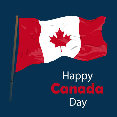 Canada flag. Day of Canada celebration - vector illustration.のイラスト素材