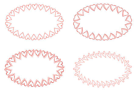 elliptical frames for valentines day.のイラスト素材