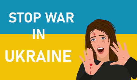 No war in ukraine save Ukraine. vector illustrationのイラスト素材