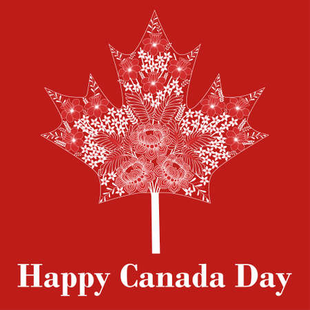 Beautiful happy canada day poster. vector illustrationのイラスト素材