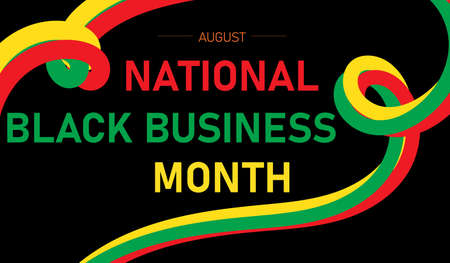 National Black Business Month. Annual american holiday. Poster, greeting card, banner and background.のイラスト素材