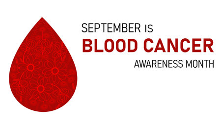 Blood Cancer awareness month. horizontal banner. vector illustrationのイラスト素材