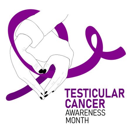testicular cancer month poster. Vector illustration on the medical themeのイラスト素材