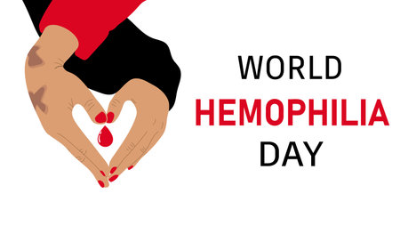 World Hemophilia Day. Hands making heart shape. vector illustrationのイラスト素材