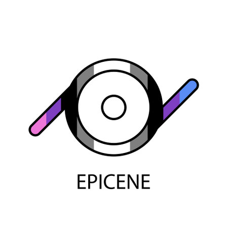 Sexual orientation sign isolated on white background. Flag of Epicene. vector illustrationのイラスト素材