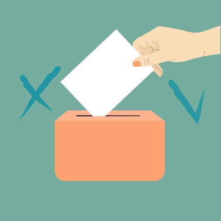Vote 2024. Concept of politics, choice, freedom, democracy, human rights.のイラスト素材