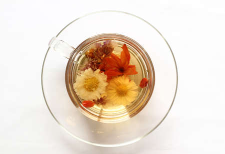 Ryan Lily tea top viewの写真素材