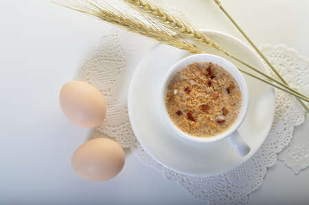 Nutrient-rich date oatmealの写真素材