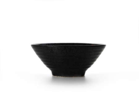 Black ceramic bowlの写真素材