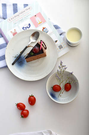 A leisurely afternoon tea timeのeditorial素材