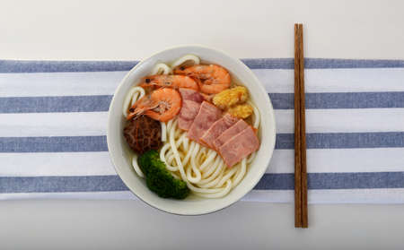 A delicious bowl of Udon noodles