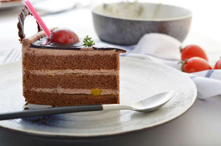 Tempting chocolate cakeの写真素材