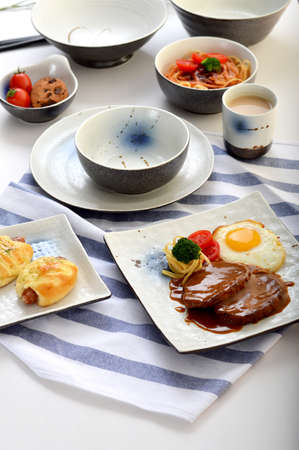 Japanese ceramic tableware seriesの写真素材