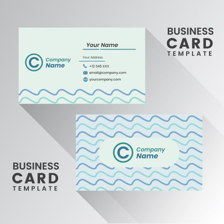 Modern blue business name card templateのイラスト素材