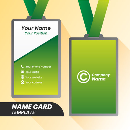 modern Corporate Name card design . double sided Name card design template . flat design Name card inspiration.のイラスト素材
