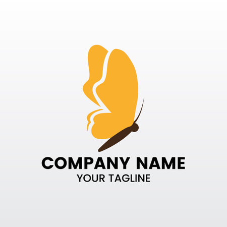 Minimalist inspiring butterfly logo templateのイラスト素材