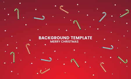 stick Christmas red background, vector illustration.のイラスト素材