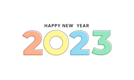 Happy new year 2023. Festive celebration. Trendy and modern for banner and media post template